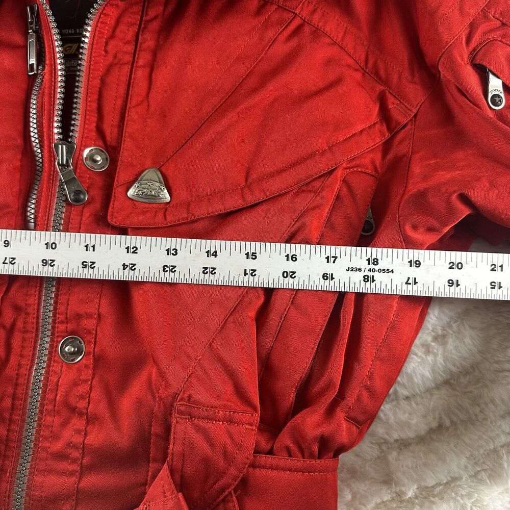 Spyder Ski Coat Embroidered Women's 8 Red‎ Thinsulate 90's Vibe Winter warm - Picture 8 of 16